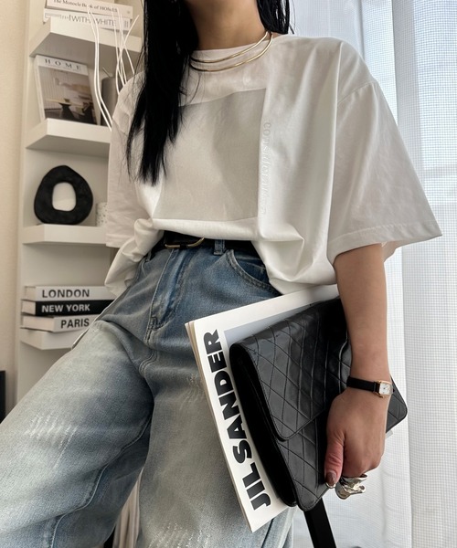 deux amour(ドゥーザムール)の「【ZOZO限定】smillemii._3さんコラボ箔プリントT(Tシャツ/カットソー・レディース・ブラック/ホワイト・FREE)」の13枚目の写真