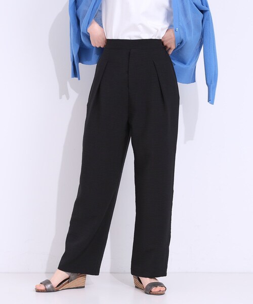 SHOO・LA・RUE（シューラルー）の「【洗える/S-LL】麻調ビンテージストレート（その他パンツ・レディース・ブラック/ライトベージュ/ブラウン系・04/01/02/03）」の2枚目の写真