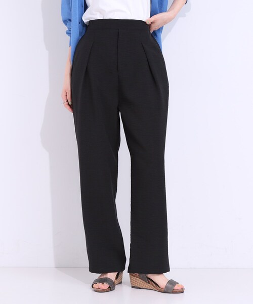 SHOO・LA・RUE（シューラルー）の「【洗える/S-LL】麻調ビンテージストレート（その他パンツ・レディース・ブラック/ライトベージュ/ブラウン系・04/01/02/03）」の5枚目の写真