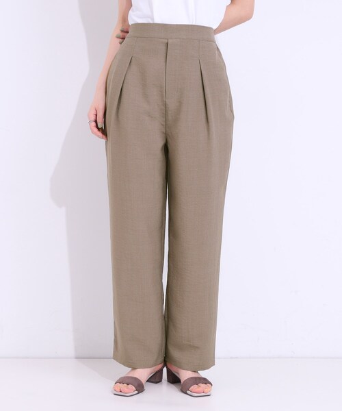 SHOO・LA・RUE（シューラルー）の「【洗える/S-LL】麻調ビンテージストレート（その他パンツ・レディース・ブラック/ライトベージュ/ブラウン系・04/01/02/03）」の9枚目の写真