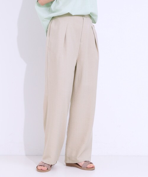 SHOO・LA・RUE（シューラルー）の「【洗える/S-LL】麻調ビンテージストレート（その他パンツ・レディース・ブラック/ライトベージュ/ブラウン系・04/01/02/03）」の12枚目の写真