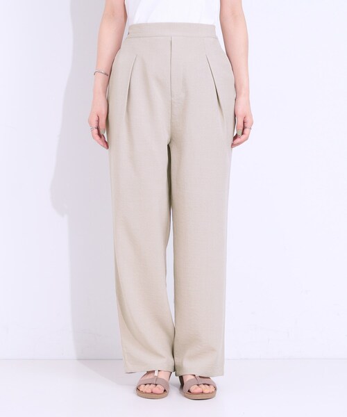 SHOO・LA・RUE（シューラルー）の「【洗える/S-LL】麻調ビンテージストレート（その他パンツ・レディース・ブラック/ライトベージュ/ブラウン系・04/01/02/03）」の16枚目の写真