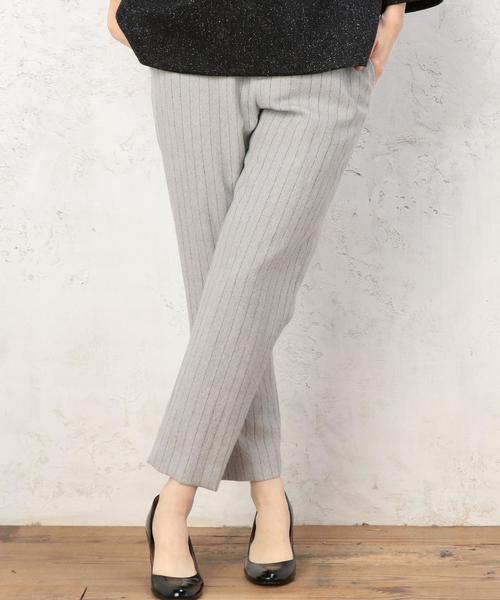 green label relaxing（グリーンレーベルリラクシング）の「CB WカルゼST BACKゴム パンツ◆（その他パンツ・レディース・オフホワイト/ライトグレー/ネイビー・40/38）」の8枚目の写真