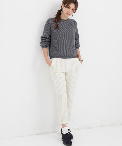 green label relaxing（グリーンレーベルリラクシング）の「CB WカルゼST BACKゴム パンツ◆（その他パンツ・レディース・オフホワイト/ライトグレー/ネイビー・40/38）」の10枚目の写真