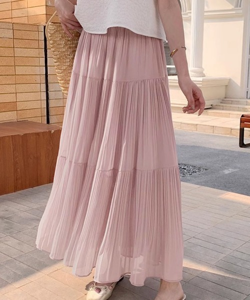 soeju ソージュ　プリーツスカート　桜色　ピンクスモーキーピンク　85cm プリーツスカート - SOÉJU online store｜上質な大人の女性の