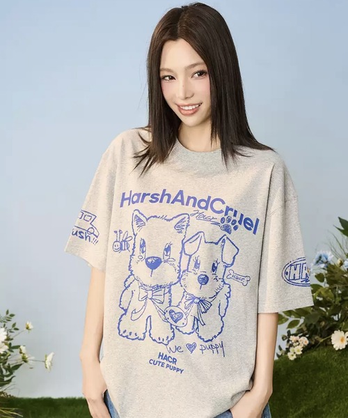 セール】グラフィックパピーTシャツ ビッグシルエット