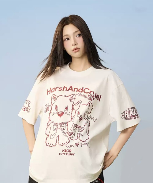 ChopovaLowena グラフィックTシャツ　S セール】グラフィックパピーTシャツ ビッグシルエット