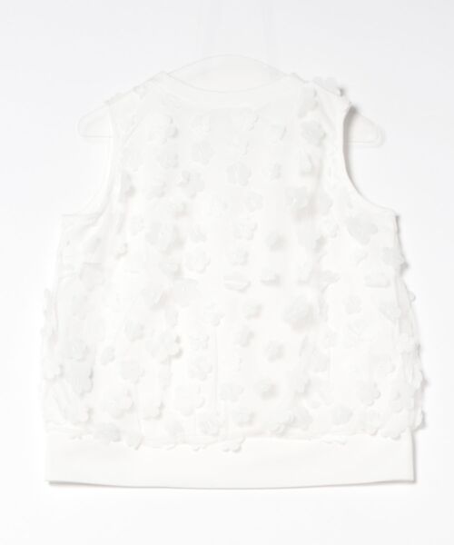 QUEENS COURT（クイーンズコート）の「3Dフラワーチュールレイヤードプルオーバー≪手洗い可能≫（Tシャツ/カットソー・レディース・ブラック/オフホワイト/ベージュ・M）」の22枚目の写真