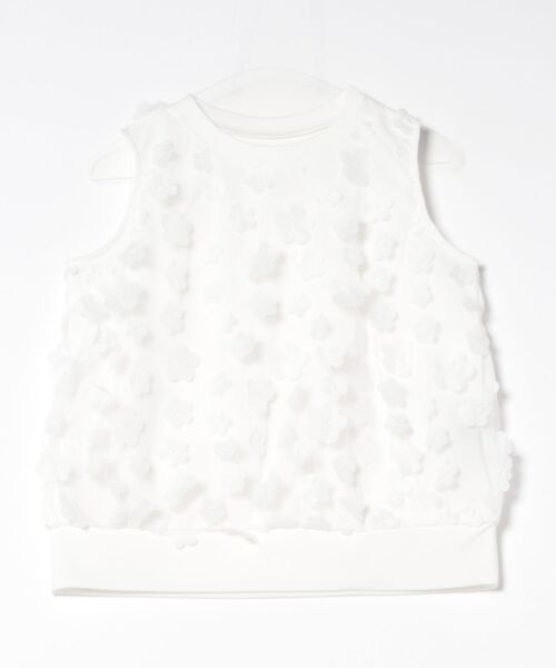 QUEENS COURT（クイーンズコート）の「3Dフラワーチュールレイヤードプルオーバー≪手洗い可能≫（Tシャツ/カットソー・レディース・ブラック/オフホワイト/ベージュ・M）」の21枚目の写真