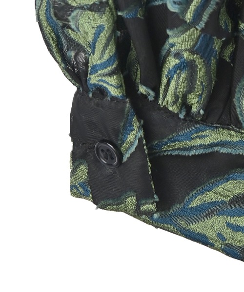 funda mine（ファンダマイン）の「シースルージャガードシャツ（シャツ/ブラウス・レディース・グリーン/ホワイト・FREE）」の11枚目の写真