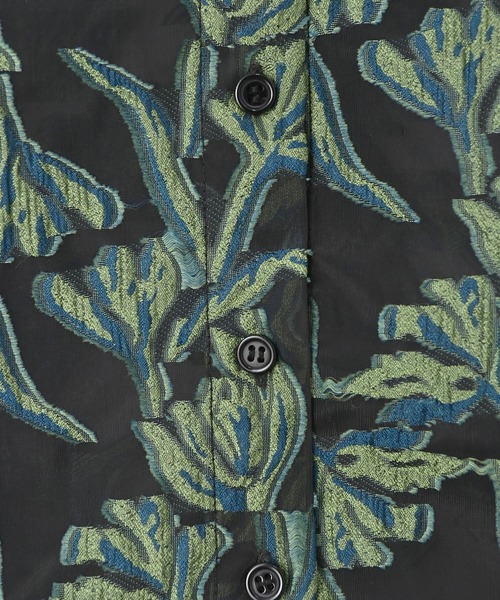 funda mine（ファンダマイン）の「シースルージャガードシャツ（シャツ/ブラウス・レディース・グリーン/ホワイト・FREE）」の12枚目の写真