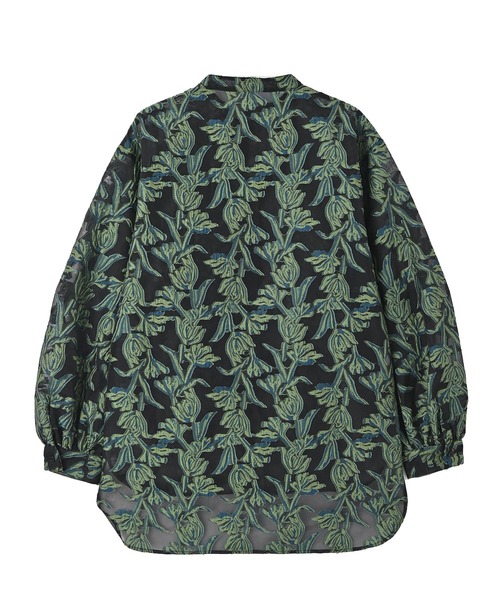 funda mine（ファンダマイン）の「シースルージャガードシャツ（シャツ/ブラウス・レディース・グリーン/ホワイト・FREE）」の14枚目の写真