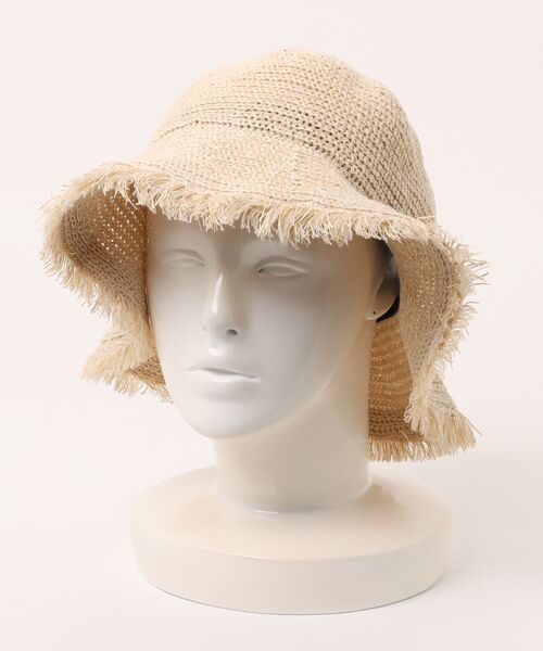 VENCEEXCHANGE（ヴァンスエクスチェンジ）の「フリンジハット（ハット・レディース・オフホワイト/ネイビー/キャメル・FREE）」の7枚目の写真