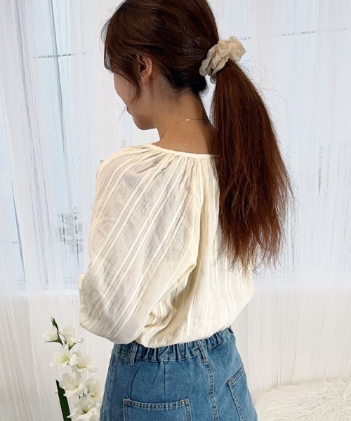 shoppinggo(ショッピングゴー)の「シャツ カットソー レディース 刺繍ブラウス(シャツ/ブラウス・レディース・ベージュ・M)」の13枚目の写真