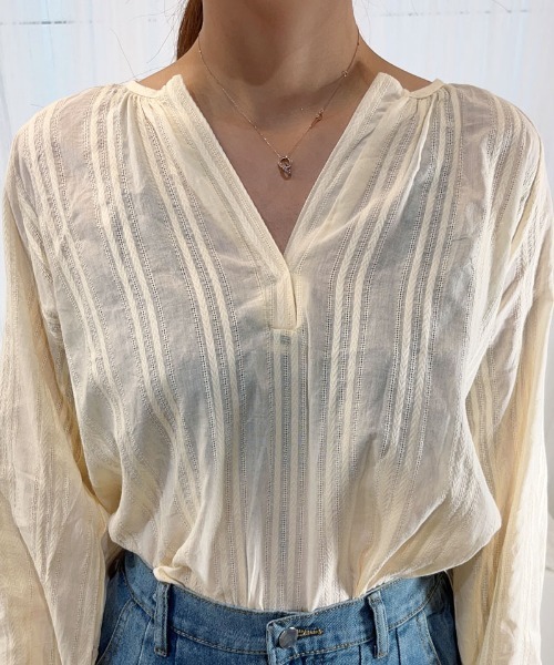 shoppinggo(ショッピングゴー)の「シャツ カットソー レディース 刺繍ブラウス(シャツ/ブラウス・レディース・ベージュ・M)」の10枚目の写真