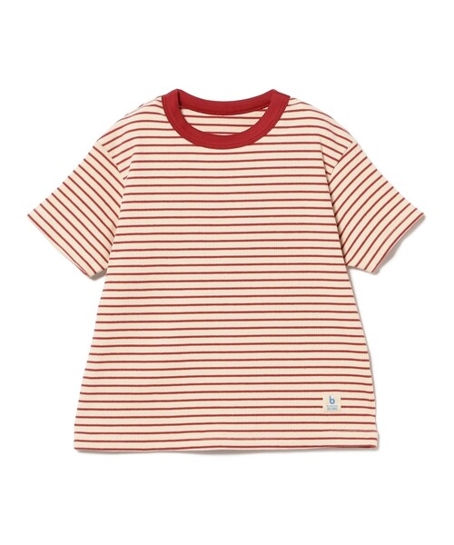 こども ビームス(コドモビームス)の「テレコ ボーダー ショートスリーブ Tシャツ 2025FW(90~140cm)(Tシャツ/カットソー・キッズ・レッド/グリーン・90/100/110/120/130/140)」の8枚目の写真