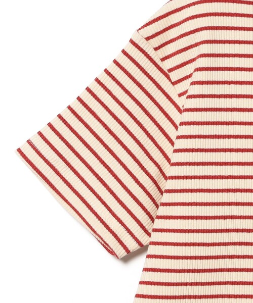 こども ビームス(コドモビームス)の「テレコ ボーダー ショートスリーブ Tシャツ 2025FW(90~140cm)(Tシャツ/カットソー・キッズ・レッド/グリーン・90/100/110/120/130/140)」の10枚目の写真
