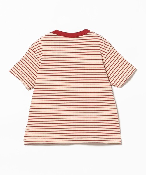 こども ビームス(コドモビームス)の「テレコ ボーダー ショートスリーブ Tシャツ 2025FW(90~140cm)(Tシャツ/カットソー・キッズ・レッド/グリーン・90/100/110/120/130/140)」の12枚目の写真