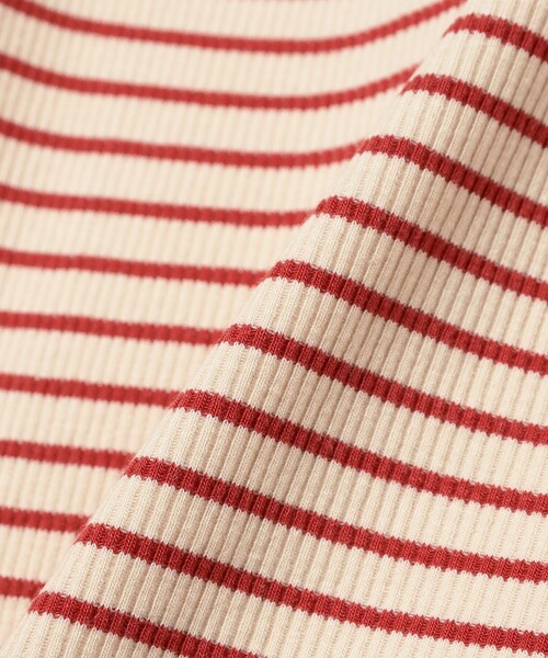 こども ビームス(コドモビームス)の「テレコ ボーダー ショートスリーブ Tシャツ 2025FW(90~140cm)(Tシャツ/カットソー・キッズ・レッド/グリーン・90/100/110/120/130/140)」の13枚目の写真