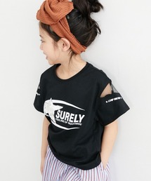 QUNTSTYLE（キュントスタイル）の「スタースパンコール袖チュールTシャツ（女の子）（Tシャツ/カットソー・キッズ）」