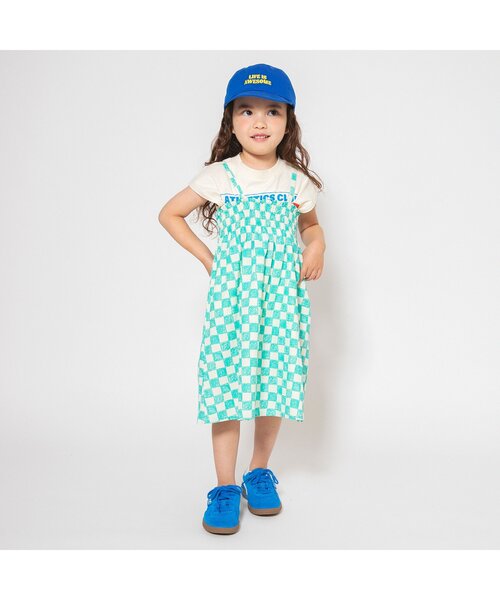 BREEZE（ブリーズ）の「【WEB限定/リンク/ジュニア対応】POP総柄2WAYワンピース（ワンピース・キッズ・ピンク/グリーン/イエロー/ベージュ・140/120/100/90）」の6枚目の写真