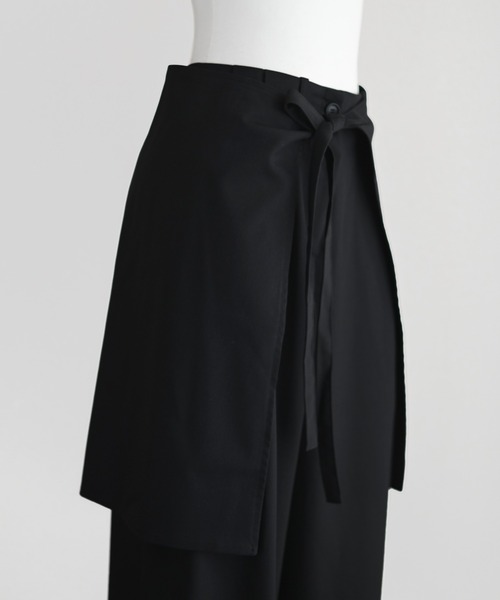 Marient(マリエント)の「レイヤードラップワイドPT(スラックス・レディース・ブラック・M)」の16枚目の写真