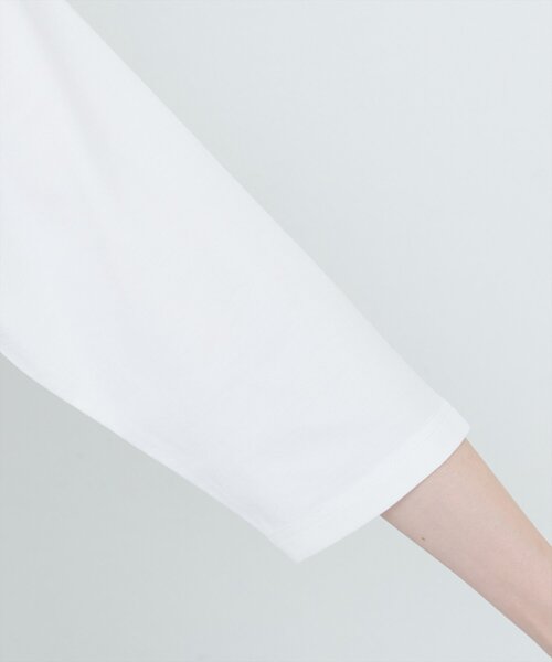 natural couture(ナチュラルクチュール)の「【sherbet line】接触冷感 選べる袖丈ねじりTシャツ(Tシャツ/カットソー・レディース・ピンク系その他/イエロー/オフホワイト/ブルー/ブラック・FREE/フリ-)」の19枚目の写真