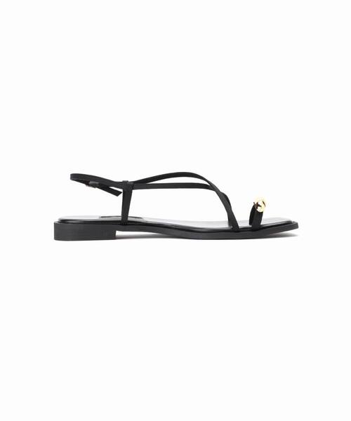 LE TALON（ルタロン）の「《追加4》GRISEメタルリングクロストングサンダル（サンダル・レディース・ブラック/アイボリー・SMALL/MEDIUM/LARGE/X-LARGE）」の5枚目の写真