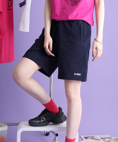NERDY(ノルディ)の「エッセンシャルスウェットハーフパンツ(その他パンツ・メンズ・ベージュ/ネイビー/ブラック/グレー・L/M/S)」の2枚目の写真