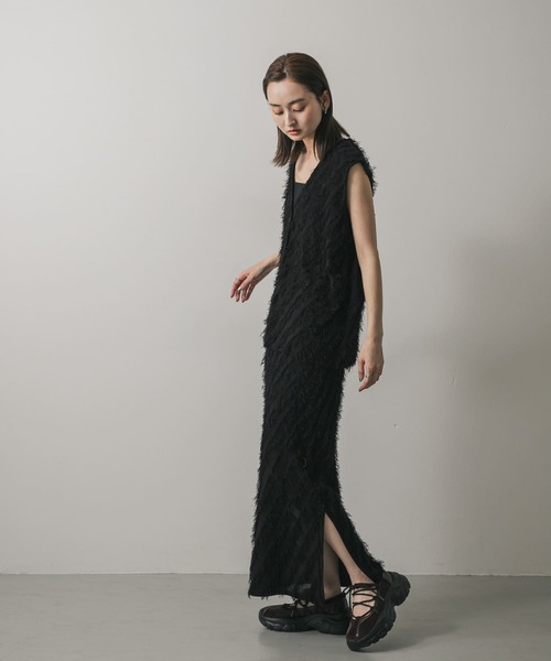スペイン★Sfer★大人モダン魅せ 大注目フリンジお洒落スカート SALON adam et rope'｜【WEB限定】ヨーロピアンフラックスリネン