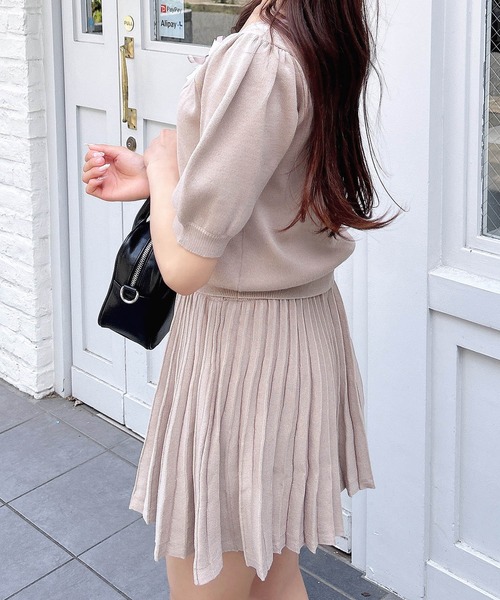 INGNI（イング）の「【WEB限定】レイヤード風ニット＋スカパン／セットアップ（セットアップ・レディース・杢グレー/ブラック/ベージュ・M）」の10枚目の写真