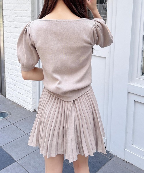 INGNI（イング）の「【WEB限定】レイヤード風ニット＋スカパン／セットアップ（セットアップ・レディース・杢グレー/ブラック/ベージュ・M）」の11枚目の写真