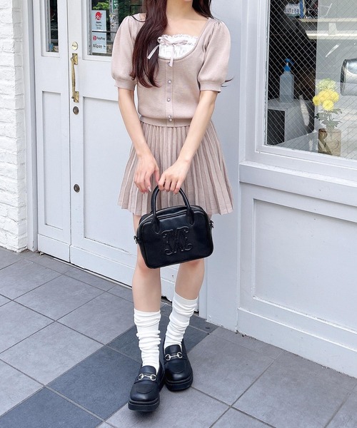 INGNI（イング）の「【WEB限定】レイヤード風ニット＋スカパン／セットアップ（セットアップ・レディース・杢グレー/ブラック/ベージュ・M）」の13枚目の写真