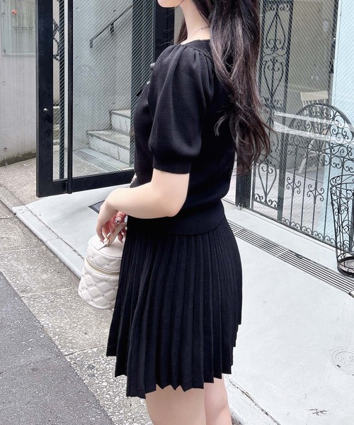 INGNI（イング）の「【WEB限定】レイヤード風ニット＋スカパン／セットアップ（セットアップ・レディース・杢グレー/ブラック/ベージュ・M）」の17枚目の写真