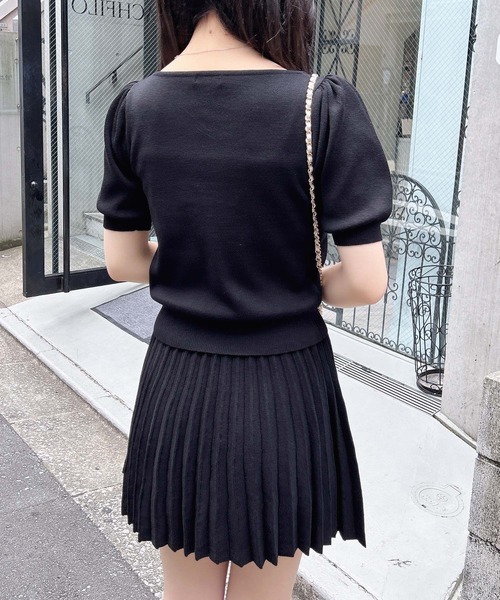 INGNI（イング）の「【WEB限定】レイヤード風ニット＋スカパン／セットアップ（セットアップ・レディース・杢グレー/ブラック/ベージュ・M）」の18枚目の写真