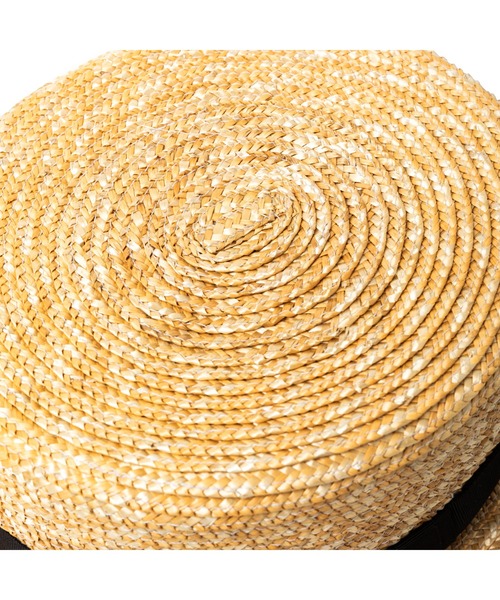 CALEE（キャリー）の「STRAW BOATER HAT（ハット・メンズ・ベージュ・MEDIUM/LARGE）」の5枚目の写真