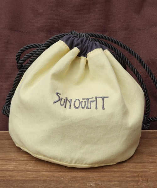 INTER FACTORY(インターファクトリー)の「moeka - SUNOUTFIT巾着ミニバッグ(ハンドバッグ・レディース・ネイビー/チャコールグレー・FREE)」の4枚目の写真