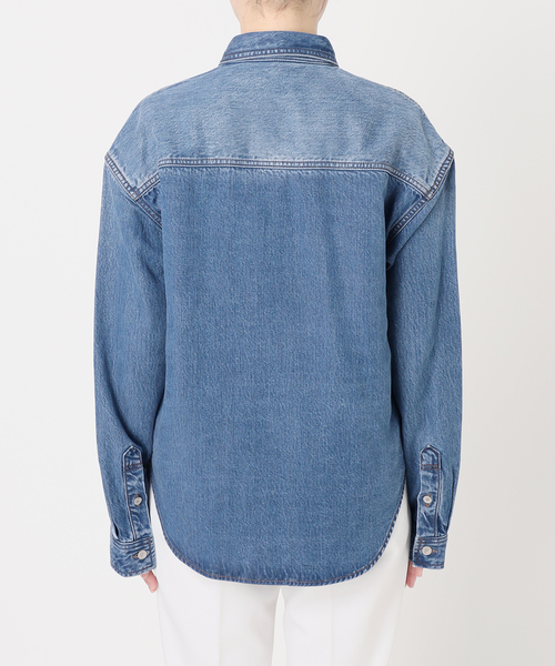追加》スージングデニムビッグポケットシャツ3（シャツ/ブラウス