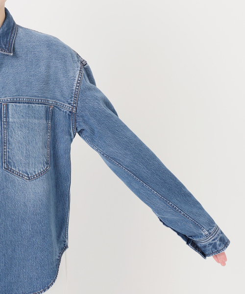 追加》スージングデニムビッグポケットシャツ3（シャツ/ブラウス