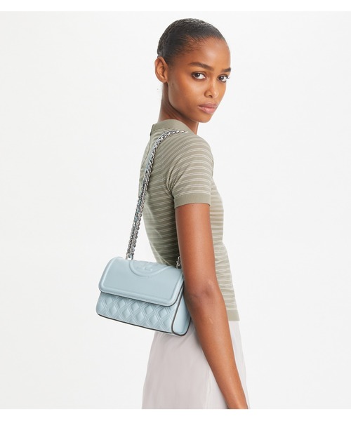 人気色 *TORYBURCH* フレミング コンバーチブルショルダーバッグ フレミング-メタリック-キルト-