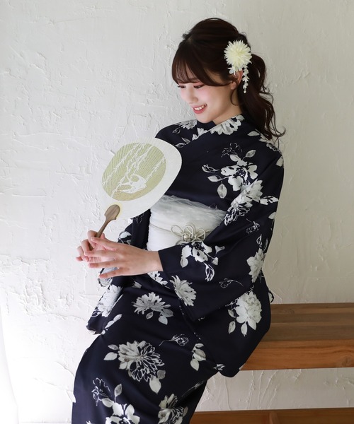 BonjourSagan セパレート浴衣3点セット M セール】1人で着られる セパレート浴衣 3点セット（セパレート