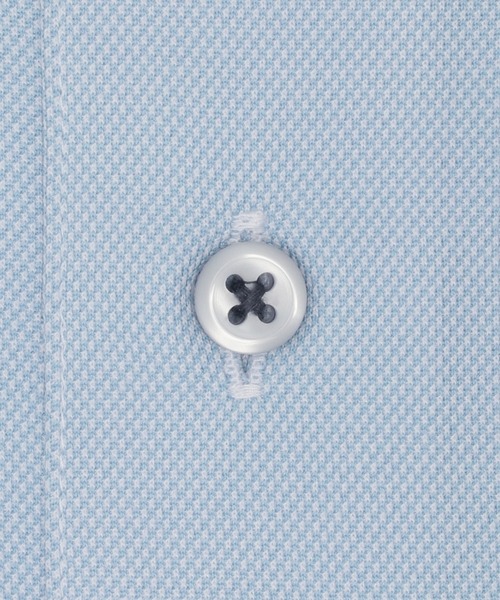 TOKYO SHIRTS(トウキョウシャツ)の「形態安定ノンアイロン ボタンダウン 長袖ストレッチビジネスワイシャツ(大きいサイズ・長いサイズ)(ビジネスシャツ・メンズ・ブルー・首回り39cm-裄丈88cm/首回り42cm-裄丈90cm/首回り43cm-裄丈90cm/首回り45cm-裄丈86cm/首回り47cm-裄丈86cm/首回り47cm-裄丈90cm/首回り45cm-裄丈82cm/首回り41cm-裄丈90cm/首回り45cm-裄丈90cm)」の3枚目の写真
