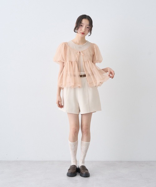 earth music&ecology(アースミュージックアンドエコロジー)の「ベルト付きタブデザインショートパンツ(その他パンツ・レディース・ブラック/ブラウン/アイボリー・S/M)」の16枚目の写真