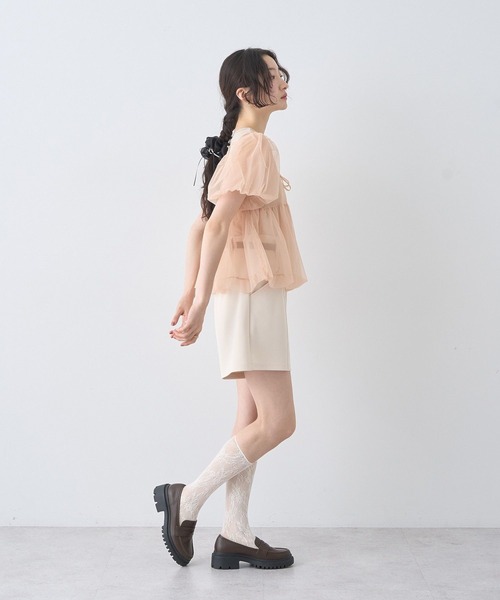 earth music&ecology(アースミュージックアンドエコロジー)の「ベルト付きタブデザインショートパンツ(その他パンツ・レディース・ブラック/ブラウン/アイボリー・S/M)」の17枚目の写真