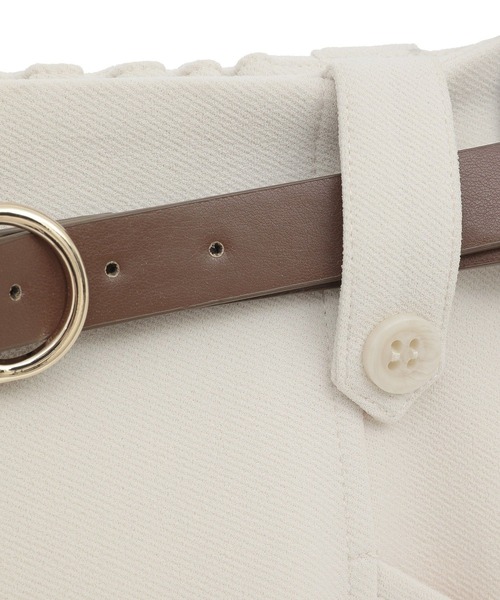 earth music&ecology(アースミュージックアンドエコロジー)の「ベルト付きタブデザインショートパンツ(その他パンツ・レディース・ブラック/ブラウン/アイボリー・S/M)」の13枚目の写真