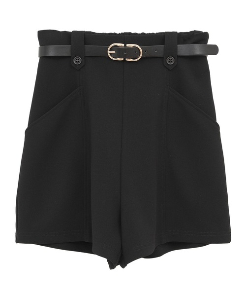 earth music&ecology(アースミュージックアンドエコロジー)の「ベルト付きタブデザインショートパンツ(その他パンツ・レディース・ブラック/ブラウン/アイボリー・S/M)」の7枚目の写真