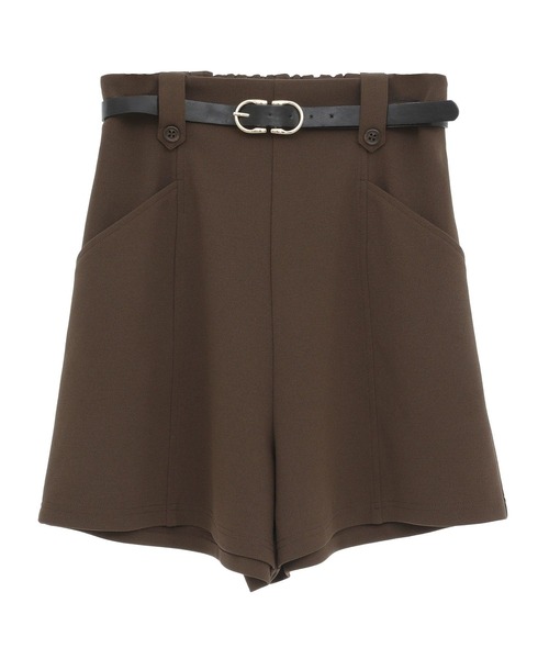 earth music&ecology(アースミュージックアンドエコロジー)の「ベルト付きタブデザインショートパンツ(その他パンツ・レディース・ブラック/ブラウン/アイボリー・S/M)」の8枚目の写真