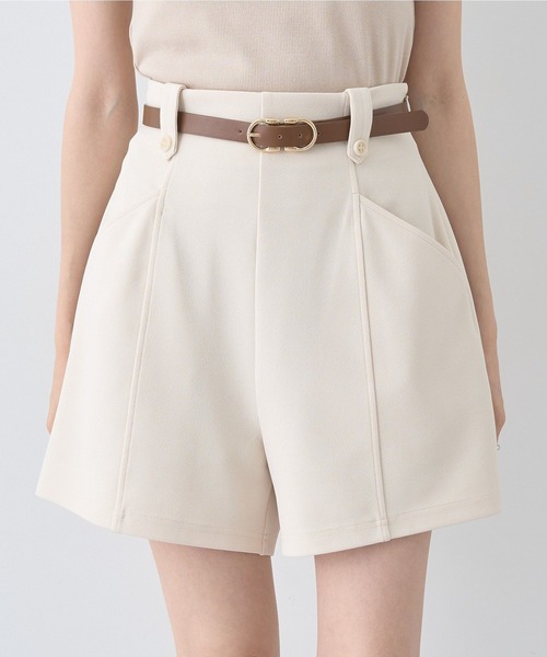 earth music&ecology(アースミュージックアンドエコロジー)の「ベルト付きタブデザインショートパンツ(その他パンツ・レディース・ブラック/ブラウン/アイボリー・S/M)」の19枚目の写真