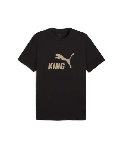 PUMA(プーマ)の「PUMA プーマ メンズ サッカー キング ロゴ 半袖 Tシャツ(Tシャツ/カットソー・メンズ・ブラック×ゴールド・MEDIUM/LARGE/SMALL/X-SMALL/X-LARGE)」の6枚目の写真