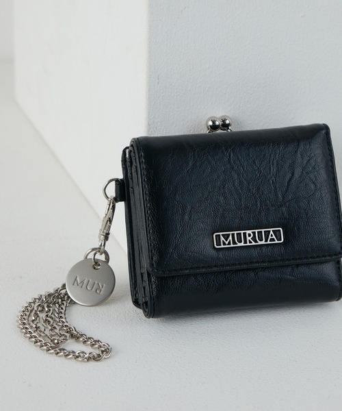 MURUA(ムルーア)の「MURUA(ムルーア)口金ミニ財布 MR-W1362 フレームメタル(財布・レディース・ブラウン/ブラック/アイボリー・FREE)」の3枚目の写真